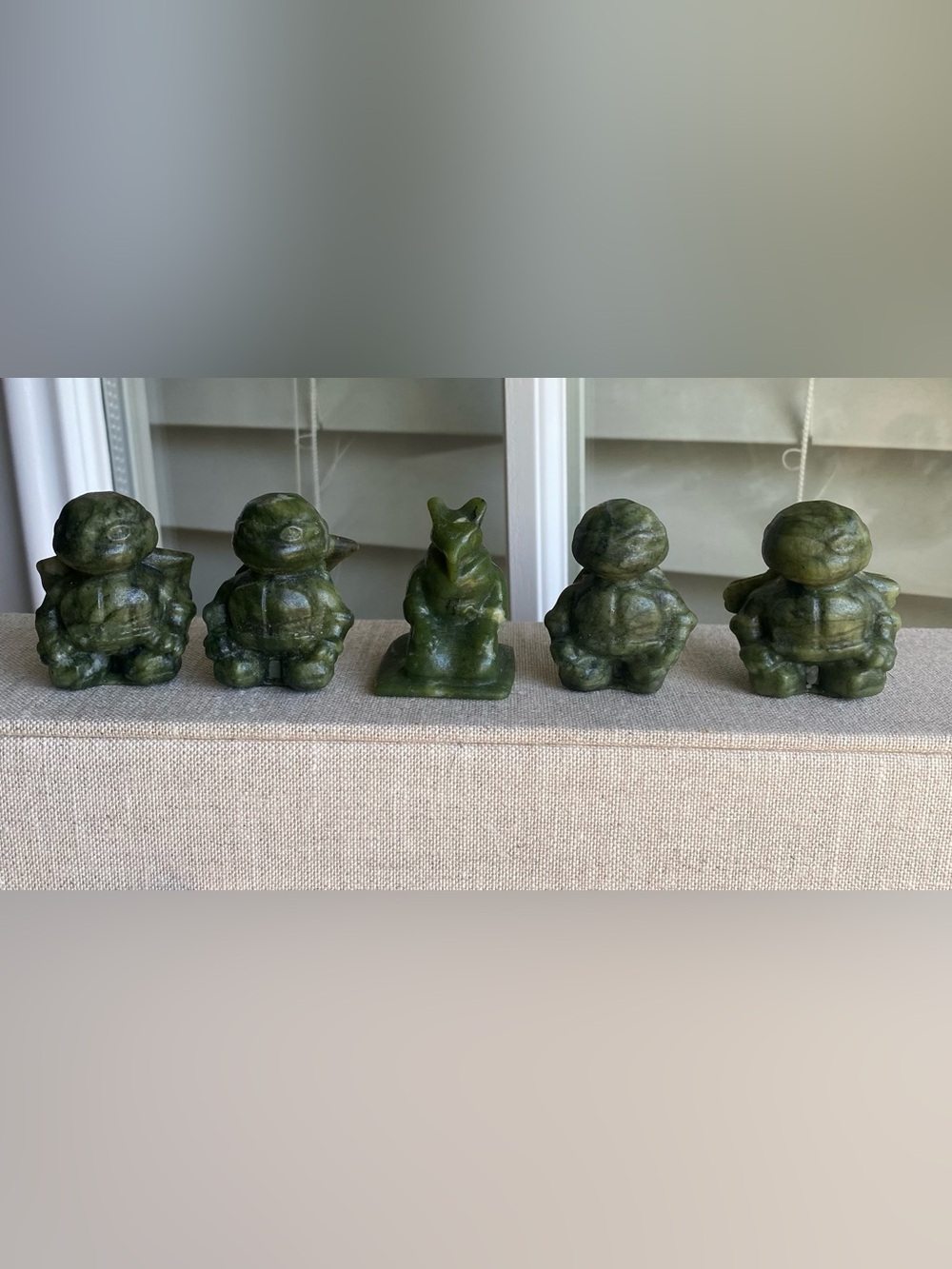 Cowabunga! 🐢 Carved Jade Teenage Mutant Ninja Turtles Complete 5-Piece Set - Picture 4 of 11
